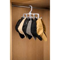Cabide Para boné Organizador Multiuso para Bolsas Cintos e Bonés com 6 Ganchos