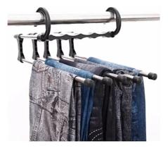 Cabide Para Calça Cromado Articulável - Economiza Espaço para 5 Peças
