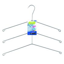 Cabide para Camisa Triplo Camiseiro Cromado Organização Roupa Armário - Kit com 2 unidades