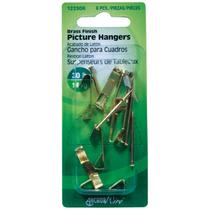 Cabide para fotos Hillman Brass Finish Steel 14 kg, pacote com 6