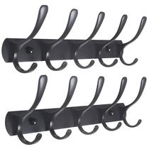 Cabide para montagem em parede SKOLOO Modern Metal com 5 ganchos, pacote com 2 Cabide para montagem em parede SKOLOO Modern Metal com 5 ganchos, pacote com 2