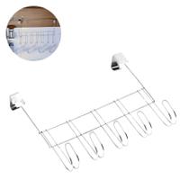 Cabide para roupas e toalhas em inox resistente 5 ganchos