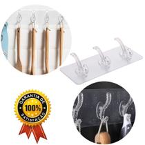Cabide Parede Gancho Adesivo Kit C/ 3 Peças Cozinha E Quarto Cabide Parede Gancho Adesivo Kit C/ 3 Peças Cozinha E Quarto
