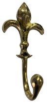 Cabide Pendurador Flor De Liz Em Bronze Toalhas Banheiros Lavabos