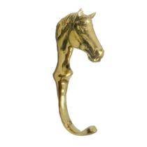 cabide pendurador pescoço cavalo em bronze parede e porta - artM