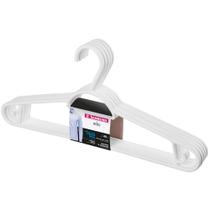 Cabide Plástico Adulto Pendura Mais Branco 40cm Easy Sanremo 5 Unidades