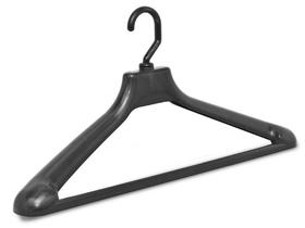 Cabide Plástico Anatômico Com Barra - 46 x 24 cm Cor Preto