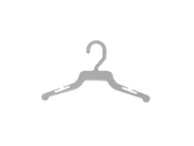 Cabide Plástico Bebê Branco - 26 x 14 cm