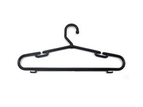 Cabide Plástico Cavado Fixo Gaucho Preto 43cm (005698) Cabide Plástico Cavado Fixo Gaucho Preto 43cm (005698)