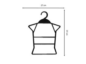 Cabide Plástico Corpo Bebe Preto