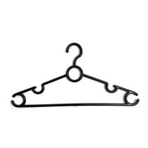 Cabide Plastico Preto 38cm Organizador de Roupas Cabideiro Adulto Multiuso