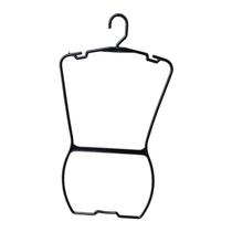 Cabide Plástico Silueta Adulto Preto KIT 20 UNIDADES