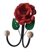 Cabide Porta Toalhas Em Ferro Rústico Pintado Artesanal Vermelho