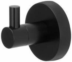 Cabide Preto Fosco - Fácil Instalação - Kit de Fixação