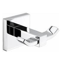 Cabide Quadrado Duplo Para Banheiro Fixação Dupla Cromado Cabide Quadrado Duplo Para Banheiro Fixação Dupla Cromado