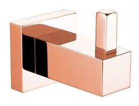 Cabide Quadrado Para Banheiro Rose Gold Brilhante
