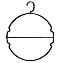 Cabide Redondo para Biquini Langerie Calcinha Sutiã Preto Cinquetti Adulto