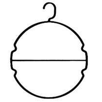 Cabide Redondo para Biquini Langerie Calcinha Sutiã Preto Cinquetti Adulto