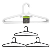 Cabide Roupa Acrilico Preto/Branco Master 3 Pecas 44,5X18Cm