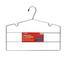 Cabide Roupa/Calca 3 Divisões Unid. - Niquelart