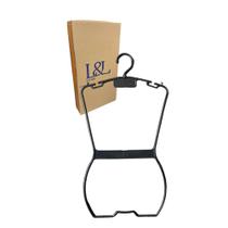 Cabide Silhueta Adulto Preto Resistente. Kit com 10 Peças