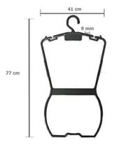 Cabide silhueta preto adulto kit com 10- Organização e Sofisticação