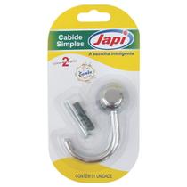 Cabide Simples Dupla Fixação Kit Samba Cromado Japi Cabide Simples Dupla Fixação Kit Samba Cromado Japi