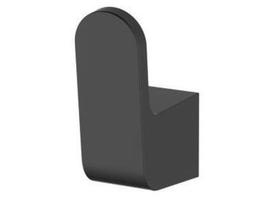 Cabide Simples Para Banheiro Cor Preto Black V-70116-1-H