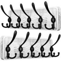 Cabide SKOLOO Rústico de madeira de pinho montada na parede com 5 ganchos x2 Cabide SKOLOO Rústico de madeira de pinho montada na parede com 5 ganchos x2