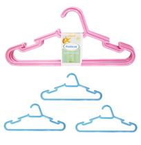 Cabide slim infantil kit com 3 - sortido azul/rosa 3 pecas 28x12,5cm 5mm