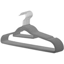 Cabide Slim Veludo Cinza