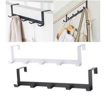Cabide Suporte Para Porta C/ 5 Ganchos Multiuso Branco Cabide Suporte Para Porta C/ 5 Ganchos Multiuso Branco