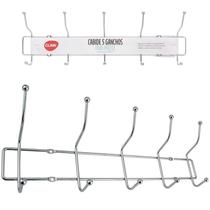 Cabide Suporte Pendurar Roupa Parede Aço Inox 10 Gancho Casaco Toalha Bolsa Acessório Quarto Entrada