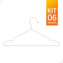 Cabide Tintureiro com Cava Branco Kit com 6 unidades