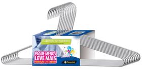 Cabide Tintureiro Cromado Organização Roupa Armario - Kit com 10 unidades