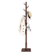 Cabide VASAGLE Solid Wood Free Standing Dark Walnut