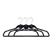 Cabide Veludo 45 Cm Preto Kit 03 Pçs Cabide Veludo 45 Cm Preto Kit 03 Pçs