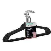Cabide Veludo Preto Infantil C/6 UNID KIT Cabide Veludo Preto Infantil C/6 UNID KIT
