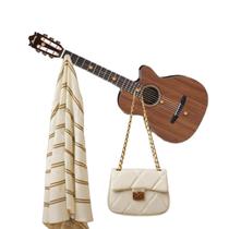 Cabide Wall Hook em forma de guitarra em forma de guitarra marrom 26x73 cm Cabide Wall Hook em forma de guitarra em forma de guitarra marrom 26x73 cm