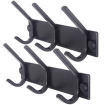 Cabide WEBI montado na parede com 3 ganchos Heavy Duty Metal Black, pacote com 2 Cabide WEBI montado na parede com 3 ganchos Heavy Duty Metal Black, pacote com 2