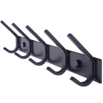 Cabide WEBI montado na parede com 5 ganchos Heavy Duty Metal Black Cabide WEBI montado na parede com 5 ganchos Heavy Duty Metal Black