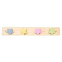 Cabide WONDERBEE Kids Wall Mount 4 ganchos de pinho natural