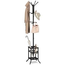 Cabide Yoobure Freestanding com porta-guarda-chuva, 12 ganchos