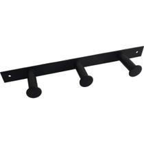 Cabideiro 3 Ganchos Ms Preto Micro Cabideiro 3 Ganchos Ms Preto Micro