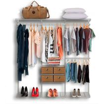 Cabideiro Arara Closet Casal Prateleira Aço Aramado - 1,90m PT