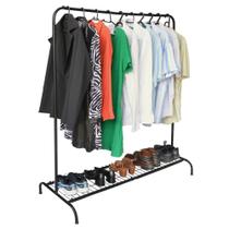 Cabideiro Arara De Roupas Com Sapateira Para Lojas Quarto Closet Provador - Camppor