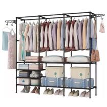 Cabideiro Arara Organizadora De Roupas Closet Armário Três Colunas