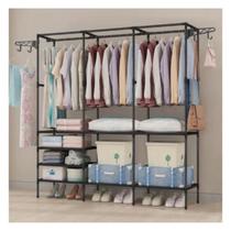 Cabideiro Arara Organizadora De Roupas Closet Armário