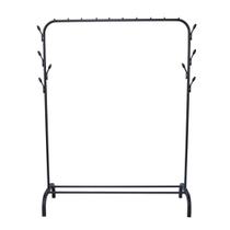 Cabideiro Arara Para Closets Com Prateleira Florida 147cm Jolitex Mek - Preto