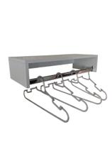 Cabideiro Arara Parede MDF Branco Closet, Quarto, lavanderia, hóteis